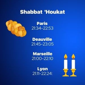 Chabbat 'Houkat - 12/13 Juillet 