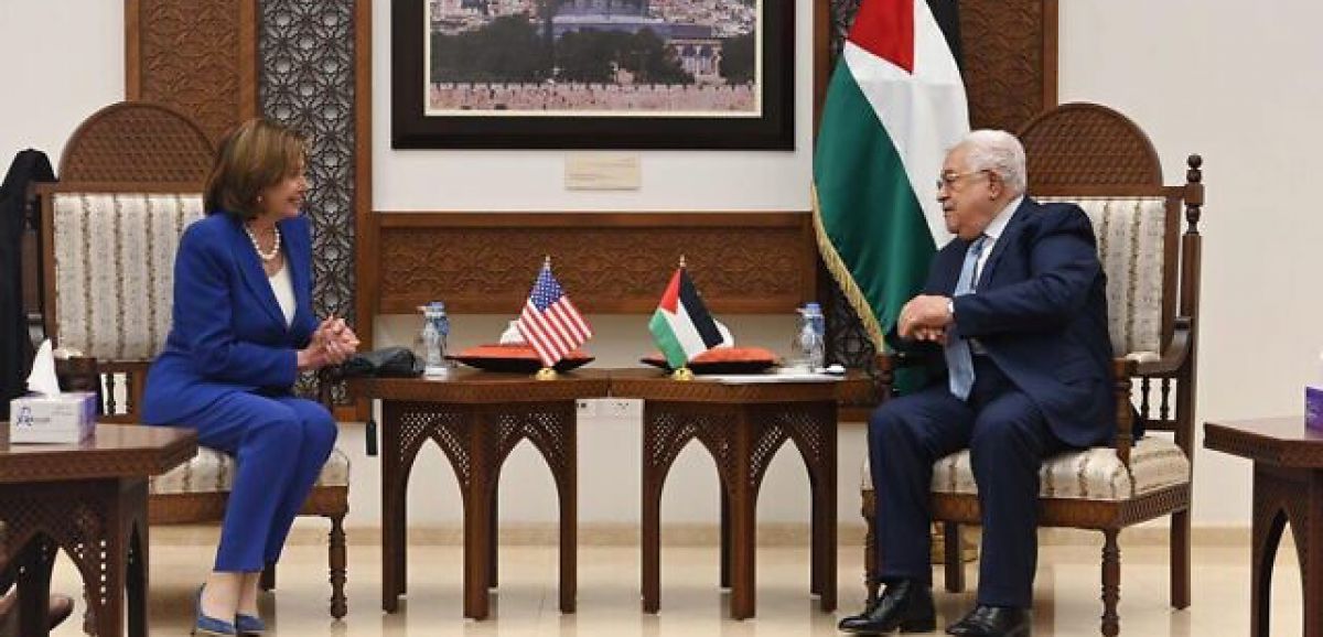 Mahmoud Abbas a reçu Nancy Pelosi à Ramallah