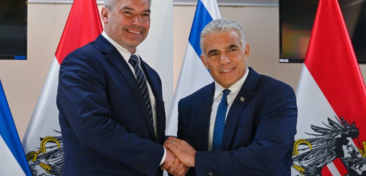 Yaïr Lapid et le chancelier autrichien signent un partenariat stratégique