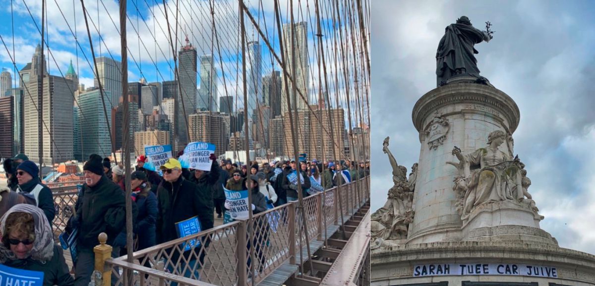 De Paris à New York, un dimanche de mobilisation contre l'antisémitisme