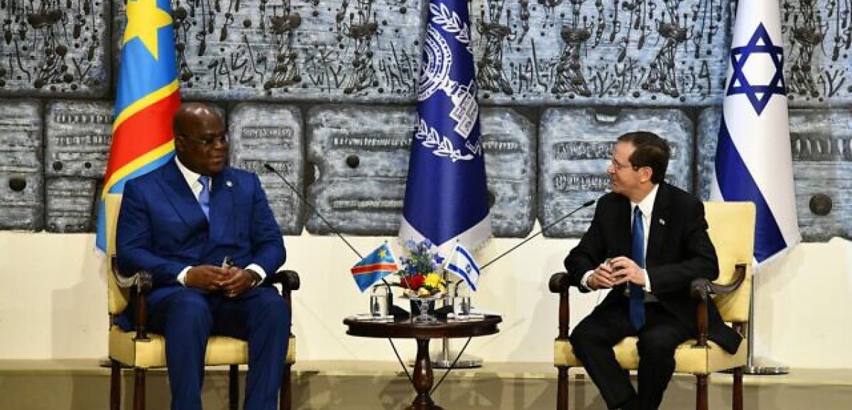 En Israël, le président congolais dit rechercher "une sécurité plus étroite et des liens agricoles"