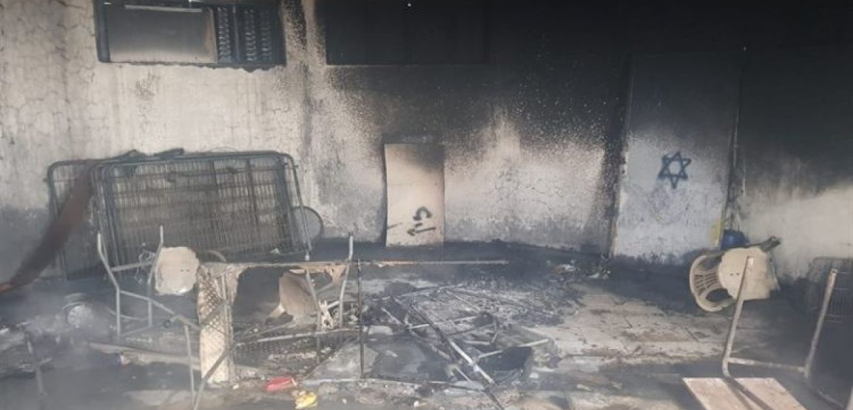 Un incendie criminel contre une synagogue au sud de Hébron samedi