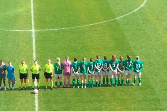Eliminatoires Euro de football U17 : L'équipe d'Irlande féminine montre sa désapprobation contre la guerre d'Israël à Gaza pendant la Hatikva