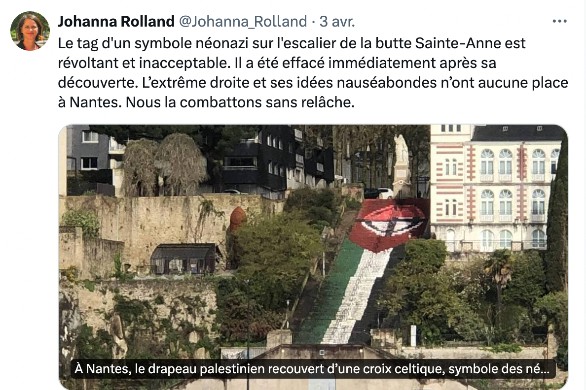Vandalisme sur la butte Sainte-Anne à Nantes