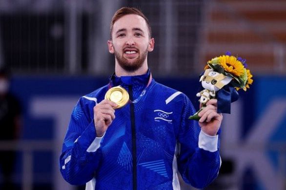 Le médaillé d'or en gymnastique, Artem Dolgopyat, accueillis en héros en Israël